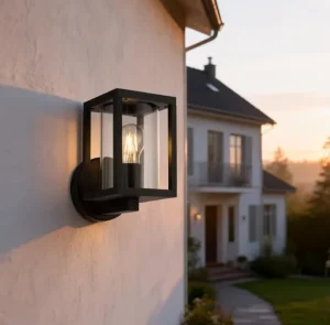 Hot Sell Die cast Aluminum Upward Glass Shade Exterior Garden Outdoor Wall Lamp E27 Retro Vintage