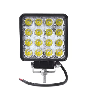 Hot Selling 4 Inch 48W 12V 24V Square LED Work Light Spot Flood Driving Lamp for Cars Trucks Trailers SUVs Boats 4WD Offroads