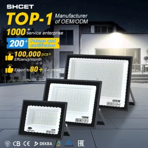 Hot Selling CET 165 LED Flood Light Waterproof IP65 66 67 Projector for Outdoor Landscape CE Certified with 10W to 300W”