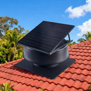 Hot Selling OEM Solar Attic Axial Roof Exhaust Ventilation Fan DC Brushless Motor Aluminum Alloy Outdoor Household Use