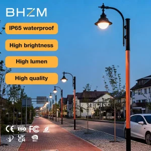 Hot Selling Single Head Park Courtyard Villa Street Lamps High Impact Resistance IP65 Waterproof Aluminum 30W Garden Lights