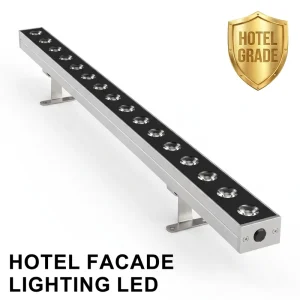 Hotel Facade Lighting LED Wall Washer IP66 Warm White 3000K RGBW 36W Linear Light for Luxury Building Exterior