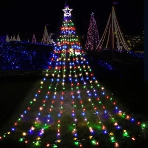 Hotel Garden Outdoor Solar Decorative Lights RGB Lights for Wedding Party Christmas Tree Decoration