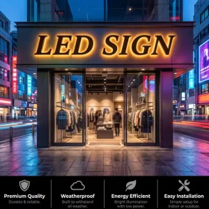 Hotel LED Door Sign 3D Backlit Letters LED Sign for Business Outdoor Decorations