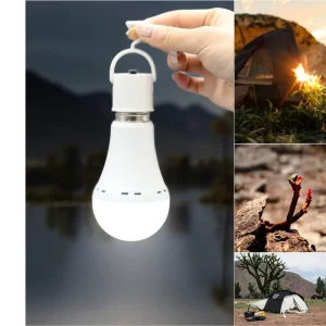 Hotsale AC85 265V Automatic Charging E27 Intelligent LED Lamp 5w 7w 9w 12w Plastic Rechargeable Emergency Light for Camping
