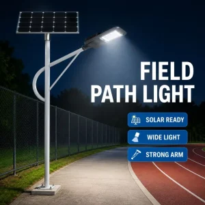 Hybrid Integrated Solar Street Light, Warm White, 100W 200W, for School Sports Fields