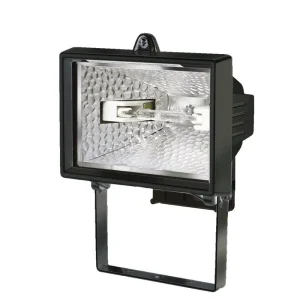 IP44 150W Black Aluminium Outdoor Security Square Halogen Floodlight for Outdoor