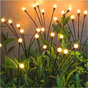 IP44 IP65 Waterproof Sun Powered Firefly Solar Garden Light 70cm Pathway with 6 8 10 LED Landscape Patios Lawns Weddings Parties