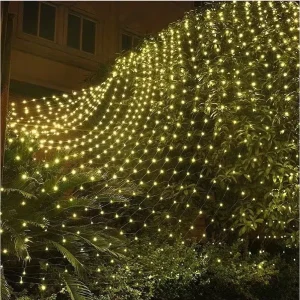 IP44 Rated LED Net Lights for Outdoor Garden Patio Decorative Mesh String for Christmas Wedding & Holiday Lighting