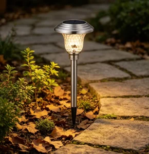 IP44 Waterproof Stainless Steel LED Outdoor Solar Strip RGB Decorative Landscape Warm White Courtyard Garden Lawn Solar Pathway