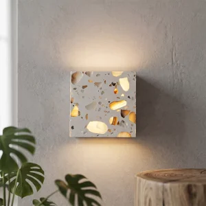IP54 Waterproof Terrazzo LED Wall Light 6W Warm White Outdoor Wall Sconce for Patio Porch Garden Bathroom Hotel