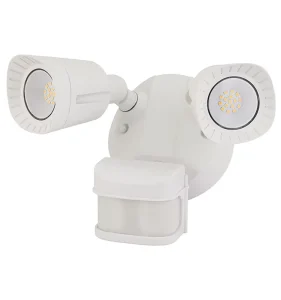IP54 adjustable 2 head panel led security light with nightlight wall light with motion sensor