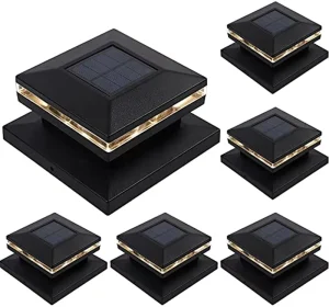 IP64 Warm White High Brightness Outdoor Solar Powered Post Cap Light for Fence Deck or Patio