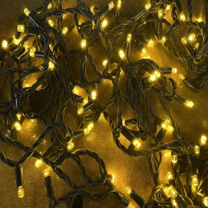 IP65 10m Rechargeable Battery Powered Christmas String Lights Outdoor Indoor 100 LED 3500K Warm White Decorative Rubber Lighting