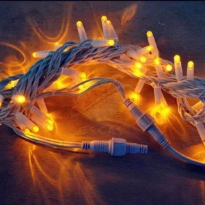 IP65 10m Rechargeable Battery Powered Christmas String Lights Outdoor Indoor 100 LED 3500K Warm White Decorative Rubber Lighting