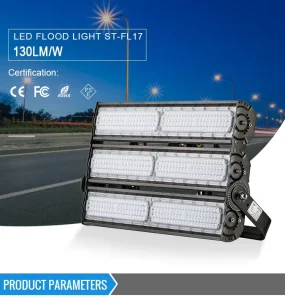IP65 400W High Mast High Power Aluminum Solar Flood Lights LED Lamp 52000 Lumens 120 Beam Angle 5-Year Warranty CE Certified