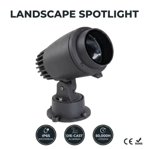 IP65 5W LED Spike Light Outdoor Garden AC Supply Die-Cast Aluminum Decorative Seat Spot Lighting Remote Control 15 Beam Angle