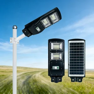 IP65 ABS Plastic Solar LED Street Lamp PIR Motion Sensor AUTO on Off 6500K Waterproof