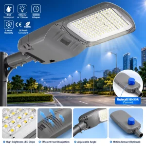 IP65 Aluminum Alloy Body LED Streetlight 50-240W AC Power Supply 150lm/w Outdoor LED Pole Light for Highway Road
