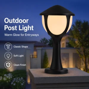 IP65 Aluminum Exterior Post Top Light AC85-265V 3000K Warm White Led Post Top Lights Gate Light Pillar Outdoor for Villa Fence