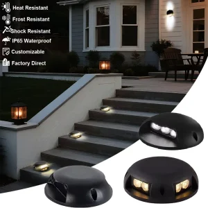 IP65 Aluminum LED Waterproof Garden Stair Light DC12V 2-8W Step Lamp 4000K 6500K 3000K Patio Deck Pathway Fence Lighting 2 Year