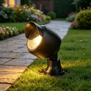 IP65 Aluminum Rotatable LED Flood Light with Transparent Protective Cover, Warm Glow, Outdoor Yard and Path Light