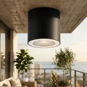 IP65 Aluminum Surface Mounted Outdoor Downlight Black White Brown Waterproof LED Ceiling Light CE ROHS Certified Wall Lamp