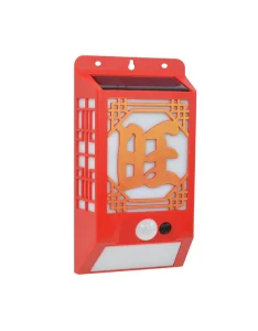 IP65 Chinese Style Long Strip Outdoor LED Sconce Light Solar-Powered Garden Decorative Wall Lighting