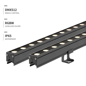 IP65 DMX512 RGBW LED Wall Washer Light, 6W-36W, for Architectural Facade and Outdoor Landscape Lighting