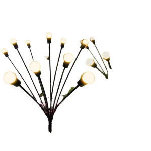 IP65 Festive LED Firework Effect Waterproof Path Lighting Wind Driven Swaying 6 Head Outdoor Solar Garden Light Firefly