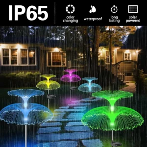IP65 Garden Outdoor Solar Lights PVC Body Waterproof LED with Soft Warm White Light