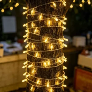 IP65 Garden Yard Outdoor Christmas Warm White Fairy Lights Landscape LED Holiday Decorative String Lights