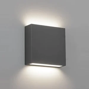 IP65 High Brightness Black Square LED Outdoor Wall Lamps for Garden Waterproof Die Cast Aluminum Base 5-Year Warranty