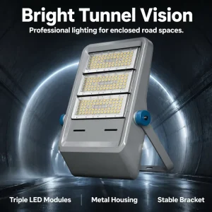 IP65 IK10 190LM W Fast Heat Dissipation Isolated Driver Led Tunnel Flood Light for Subway Metro Railway