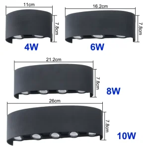 IP65 Interior Outside Wall Mounted Exterior Fixtures Outdoor Waterproof Wall Light Outdoor Wall Lamps LED Wall Lamp