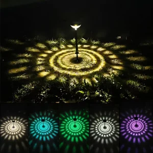 IP65 LED Solar Pathway 4 Pack Waterproof Projection Landscape Garden Lawn Includes Battery 50000 Hours Lifetime 3500K
