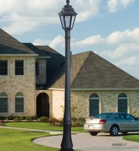 IP65 LED Solar Pillar Light European Garden Lighting Post Lamp Path Lantern Metal