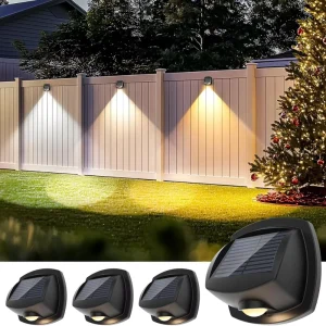 IP65 LED Solar Wall Wash Light with Battery Dual Color External Solar Fence Convex Mirror & Outdoor Boardwalk Light