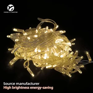 IP65 LED String Lights 10M 100 LEDs PVC Wire Warm White 2700K 220V Dimmable Custom Color Commercial Christmas Tree Outdoor Decor