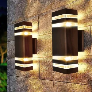 IP65 Modern Home Lighting Up and Down Lights Outdoor Light Hotel Villa Exterior Mounted Waterproof Garden Light ABS Wall Light