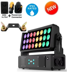 IP65 Outdoor 24 x 10W RGBW 4-in-1 LED Flood Wall Washer Light