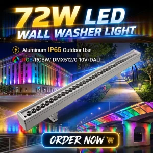 IP65 Outdoor 36W DMX RGB LED Linear Light Decorative Building Projector Wall Washer for Exterior Wall Lighting