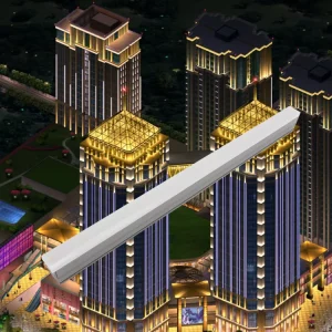IP65 Outdoor Aluminum Linear LED Lighting with RGB & RGBW DMX512 Acrylic Housing Facade for Hotel Buildings