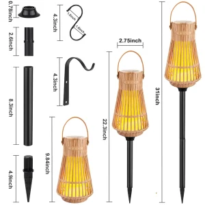 IP65 Outdoor Garden Camping Lamp for Flame Light Touch Control 360 Beam Angle LED Built-in Battery DC Power Supply