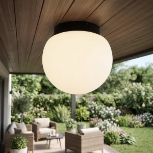 IP65 Outdoor Glass Shade Surface-Mounted LED Ceiling Light