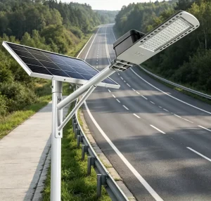 IP65 Outdoor Integrated LED Solar Street Light, Die-Cast Aluminum, 30W-80W