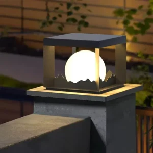 IP65 Outdoor LED Solar Landscape Pillar Lamp for Front Wall, Garden Gate, and Guardrail
