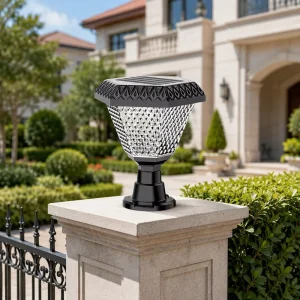 IP65 Outdoor LED Solar Pillar Light with Remote Control