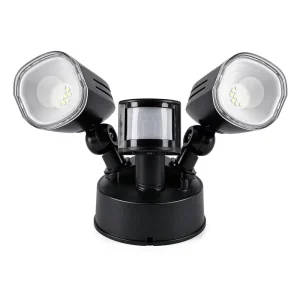 IP65 Outdoor Wall LED Light Waterproof Fixture 12W 1 Head 24W 2 Heads Pir Motion Sensor Floodlight for Backyard