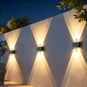 IP65 Outdoor Waterproof LED Wall Lamp Modern 4/6/8 Heads Black ABS+PC Material Wall Mounted